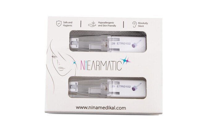 Niearmatic Medical Plastik Birthstar Amethyst Regular Kulak Delme Küpesi 4mm - Thumbnail