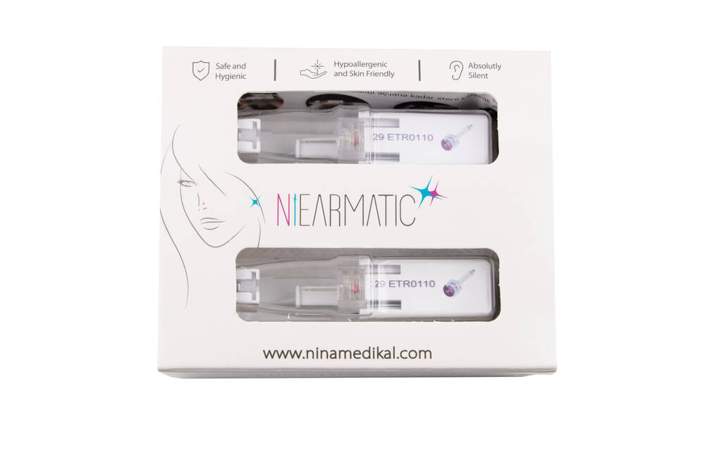 Niearmatic Medical Plastik Birthstar Rose Regular Kulak Delme Küpesi 4mm