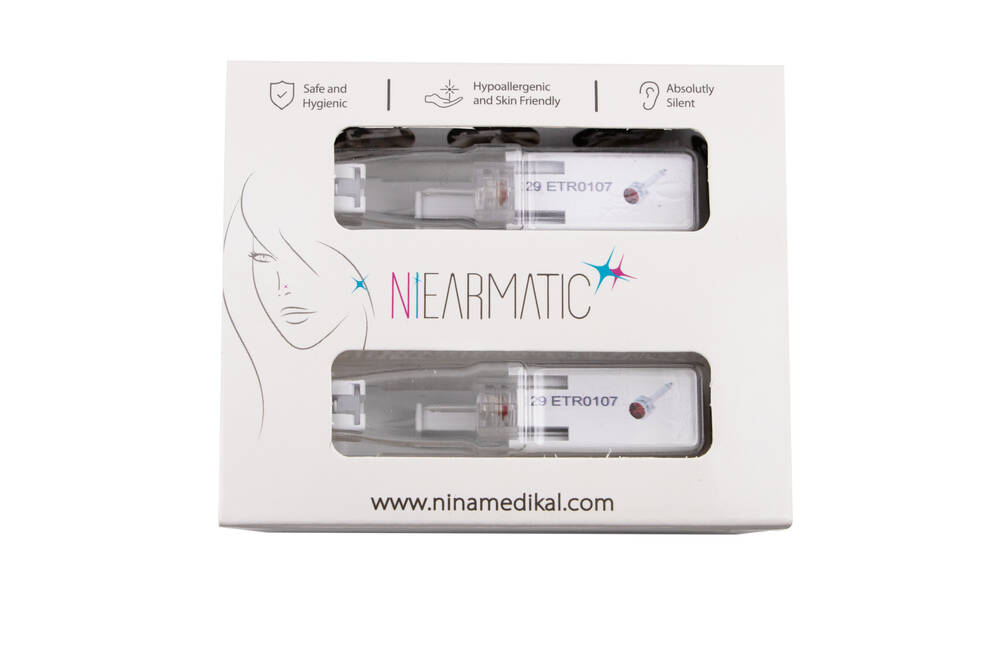 Niearmatic Medical Plastik Birthstar Ruby Regular Kulak Delme Küpesi 4mm