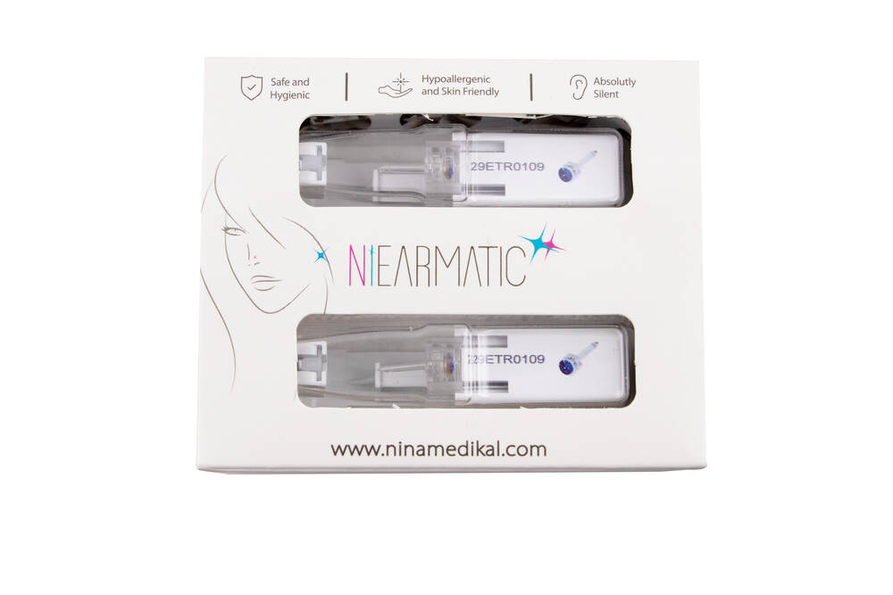 Niearmatic Medical Plastik Birthstar Sapphire Regular Kulak Delme Küpesi 4mm